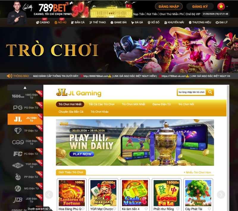 Kho game slots đa dạng tại 789BET