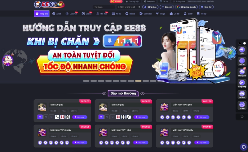 Banner giới thiệu nhà cái EE88