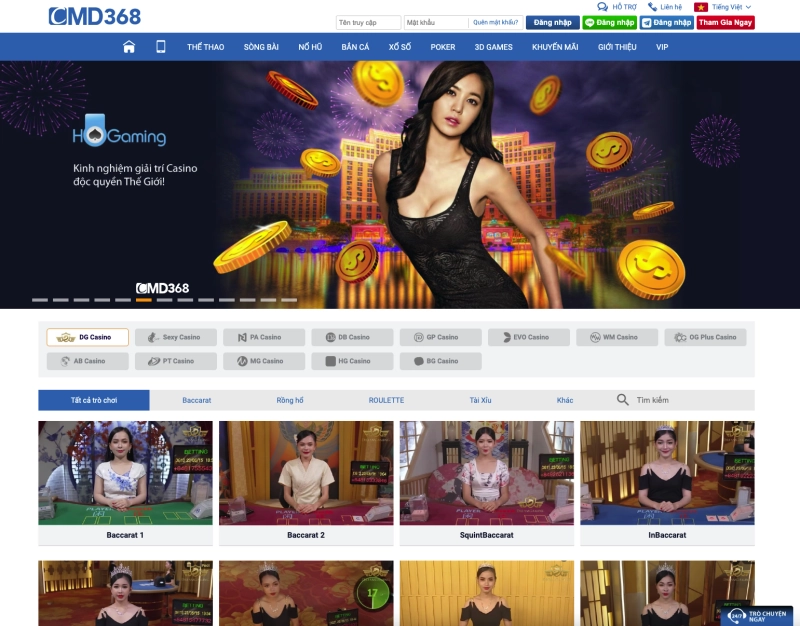 Cmd368 2 Sảnh casino live Cmd368 với Evolution Gaming