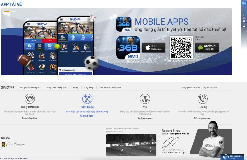 Cmd368 5 Ứng dụng mobile Cmd368 trên điện thoại