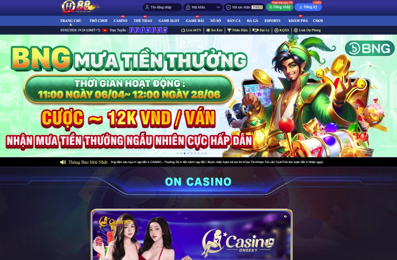 QH88 1 giao diện trang chủ QH88 với logo và banner chào mừng