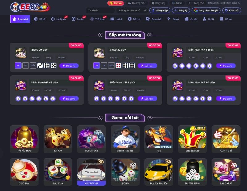 Kho game đa dạng tại EE88