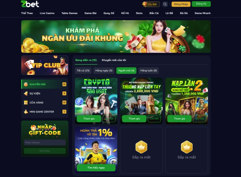 Zbet 4 Khuyến mãi chào mừng 100% Zbet