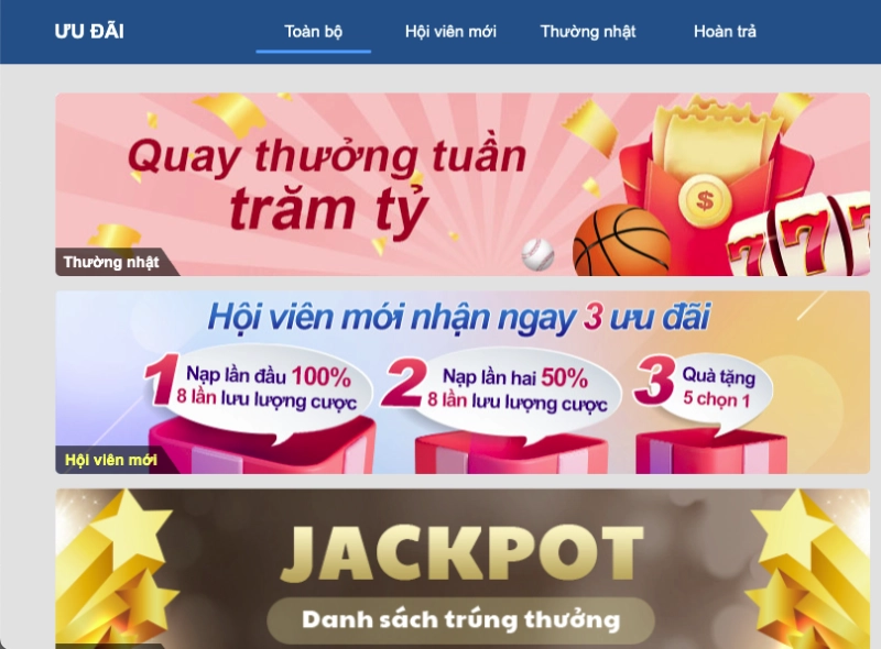 Khuyến mãi chào mừng 100% tại KUBET