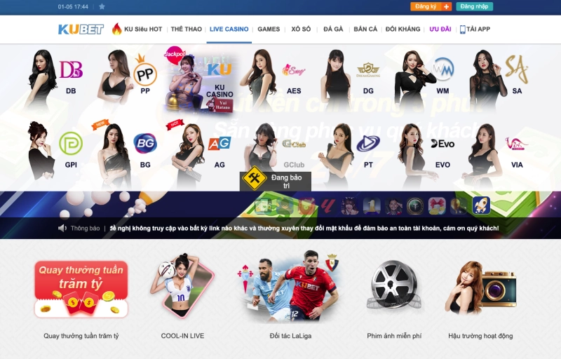 Kho game đa dạng tại KUBET