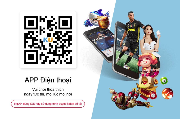 Giao diện app mobile KUBET