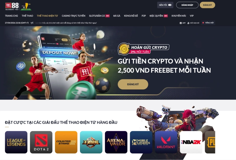 Giao diện cá cược bóng đá M88