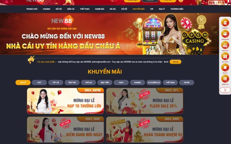 Chương trình thưởng chào mừng 100% lên đến 8,888,000 VND tại New88