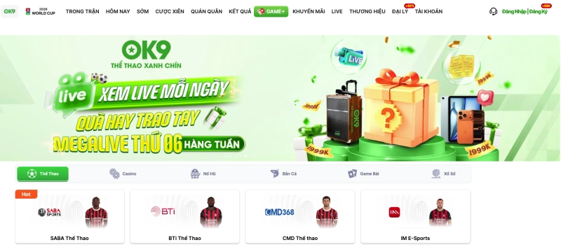 OK9 2 Kho game đa dạng tại OK9