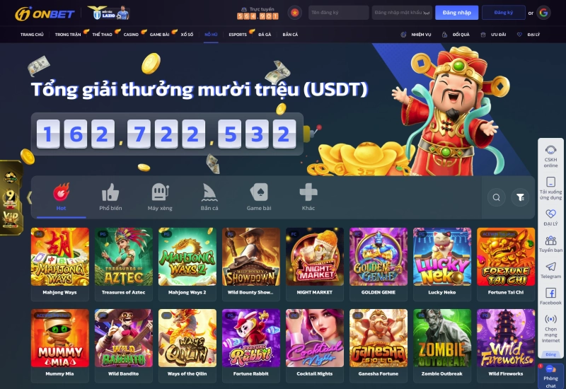 Game Slots và Quay Hũ tại Onbet