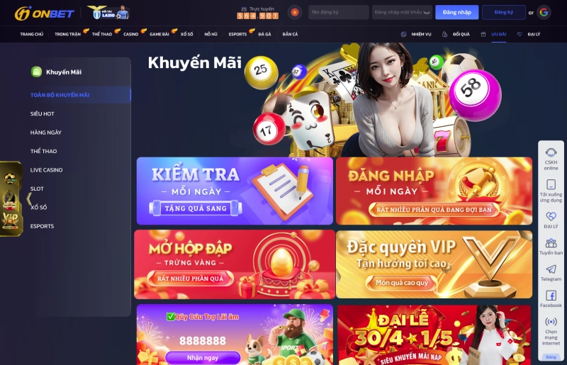 Bonus chào mừng Onbet 100% lên đến 5 triệu