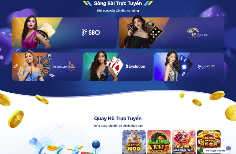 SBOTOP 2 Sảnh game đa dạng tại SBOTOP với casino live và thể thao