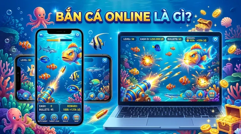 Bắn cá online là gì? Cách chơi và cơ chế đổi thưởng