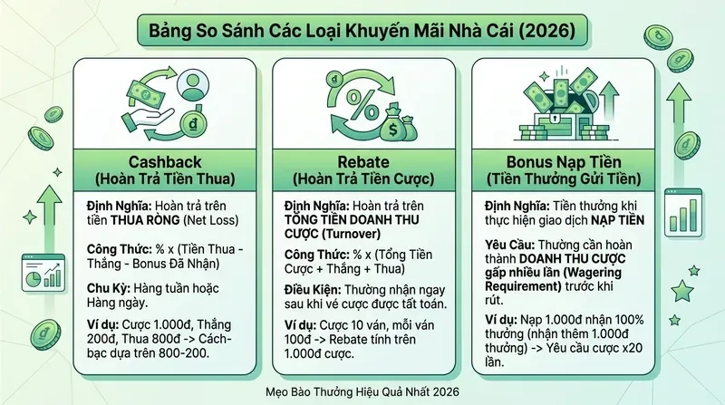 Cashback Nhà Cái Là Gì? Phân Biệt Với Rebate Và Bonus Nạp Tiền