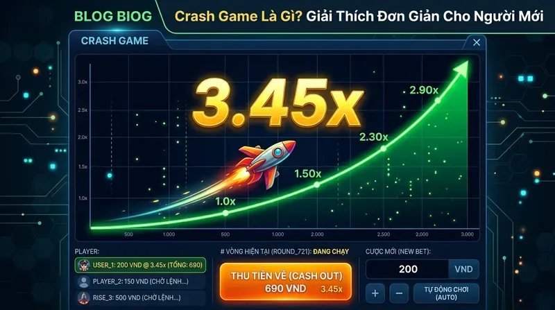 Crash Game Là Gì? Giải Thích Đơn Giản Cho Người Mới