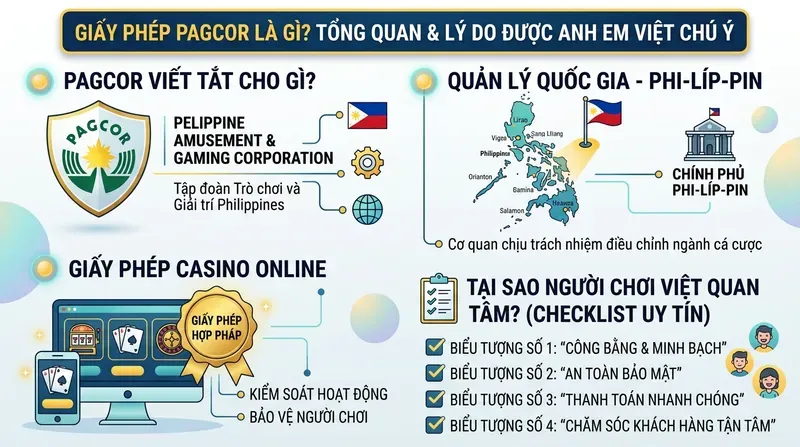 SV88 1 Giấy phép PAGCOR là gì? PAGCOR viết tắt của gì và vì sao người chơi Việt quan tâm