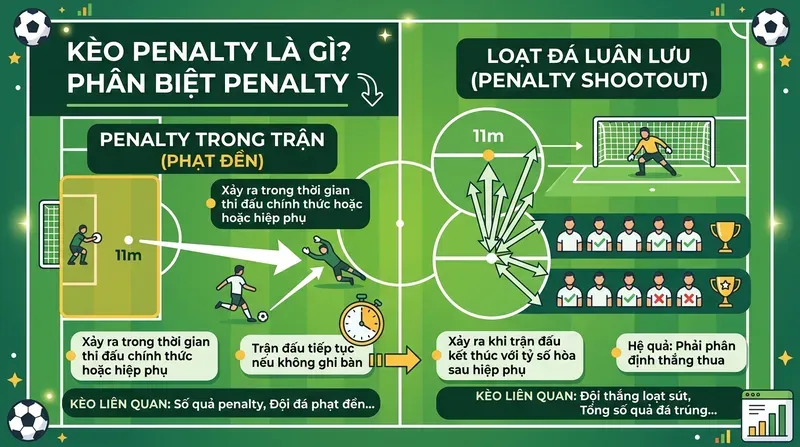 Kèo Penalty Là Gì? Phân Biệt Penalty Trong Trận Và Loạt Đá Luân Lưu