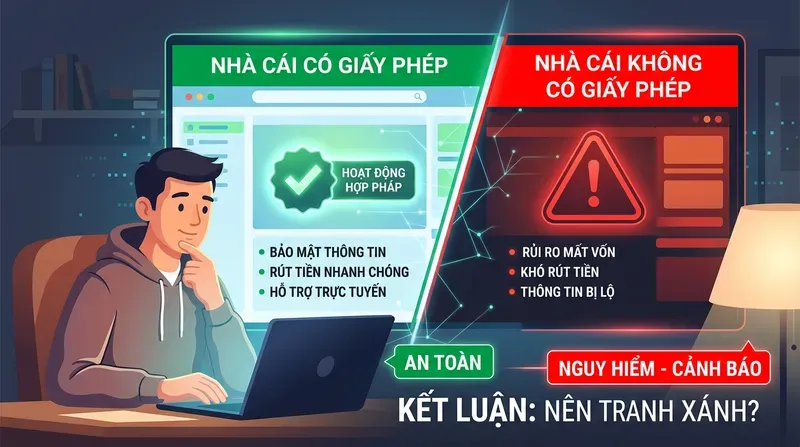 Nhà cái không có giấy phép có nên chơi không? Kết luận nhanh cho người chơi Việt
