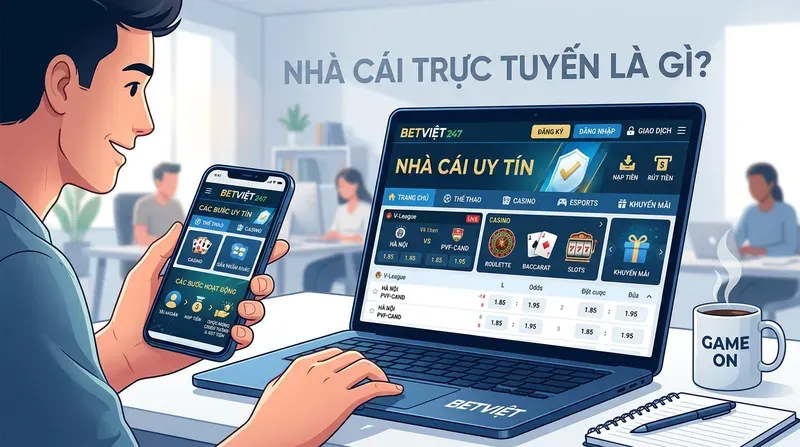 Nhà cái trực tuyến là gì? So sánh online và truyền thống 1 Nhà cái trực tuyến là gì? Cách hoạt động cơ bản cho người mới