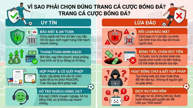 10+ Trang Cá Cược Bóng Đá Uy Tín Nhất Tại Việt Nam 7 Vì Sao Phải Chọn Đúng Trang Cá Cược Bóng Đá?