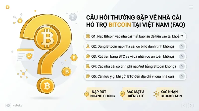Câu hỏi thường gặp về nhà cái hỗ trợ Bitcoin tại Việt Nam (FAQ)