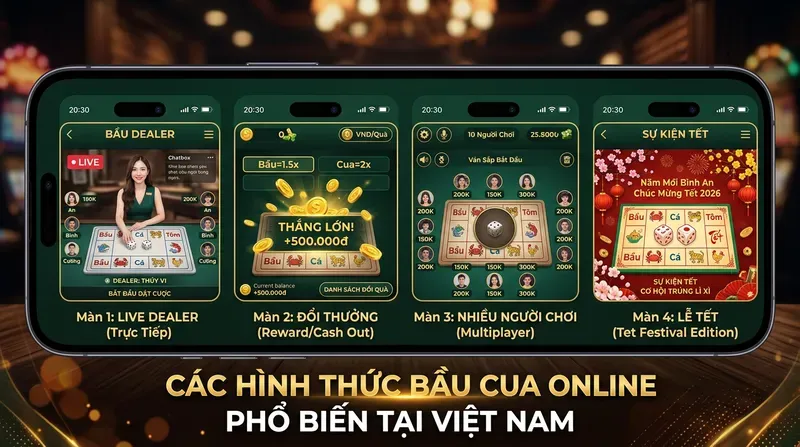 Các Hình Thức Bầu Cua Online Phổ Biến Tại Việt Nam