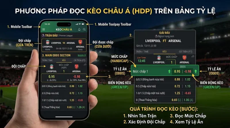 Cách đọc kèo châu Á trên bảng tỷ lệ nhà cái cho người mới