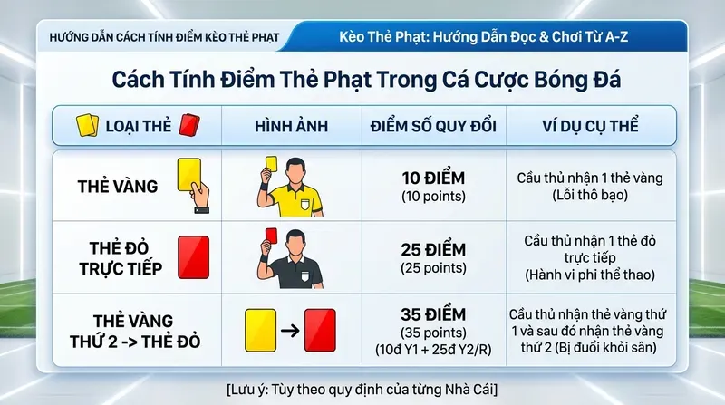 Cách Tính Điểm Thẻ Phạt Trong Cá Cược Bóng Đá