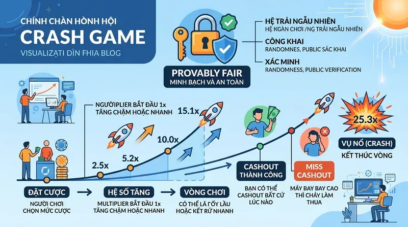 Cơ Chế Hoạt Động Của Crash Game: Multiplier, Vòng Chơi & Provably Fair
