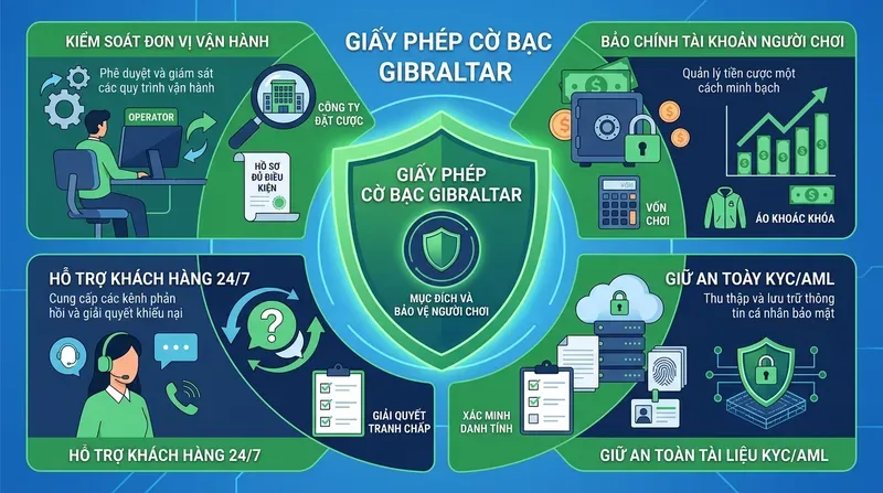 Giấy phép cờ bạc Gibraltar dùng để làm gì và bảo vệ người chơi thế nào?