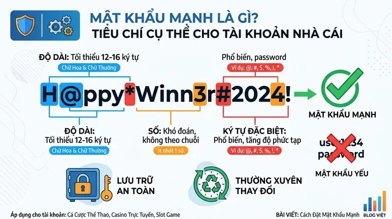Cách Đặt Mật Khẩu Mạnh Cho Tài Khoản Cá Cược 2 Mật Khẩu Mạnh Là Gì? Tiêu Chí Cụ Thể Cho Tài Khoản Nhà Cái