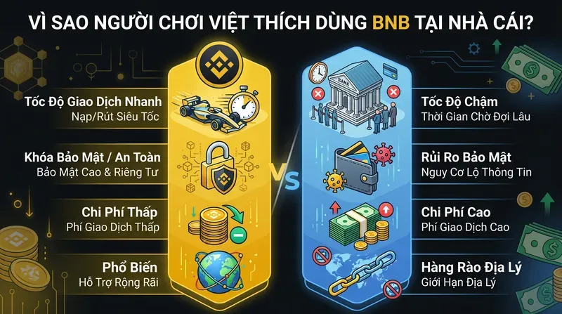 Vì Sao Người Chơi Việt Thích Dùng BNB Tại Nhà Cái?