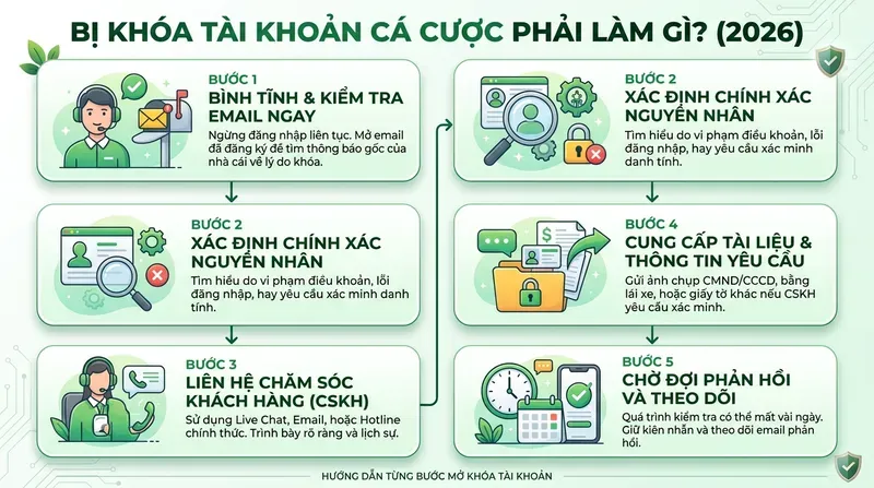 Bị Khóa Tài Khoản Cá Cược Phải Làm Gì? Hướng Dẫn Từng Bước