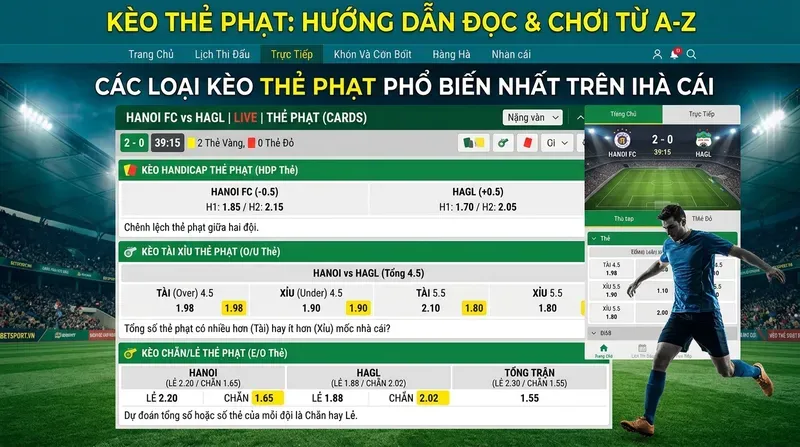 Các Loại Kèo Thẻ Phạt Phổ Biến Nhất Trên Nhà Cái