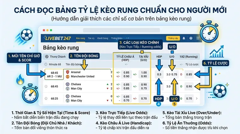 Cách Đọc Bảng Tỷ Lệ Kèo Rung Chuẩn Cho Người Mới