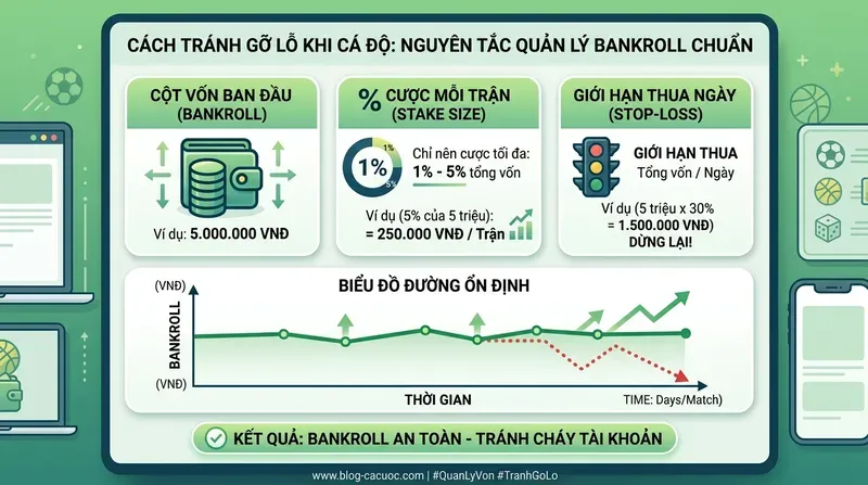 Cách Tránh Gỡ Lỗ Khi Cá Độ: Bí Quyết Không Cháy Tài Khoản 3 Cách Tránh Gỡ Lỗ Khi Cá Độ: Nguyên Tắc Quản Lý Bankroll Chuẩn
