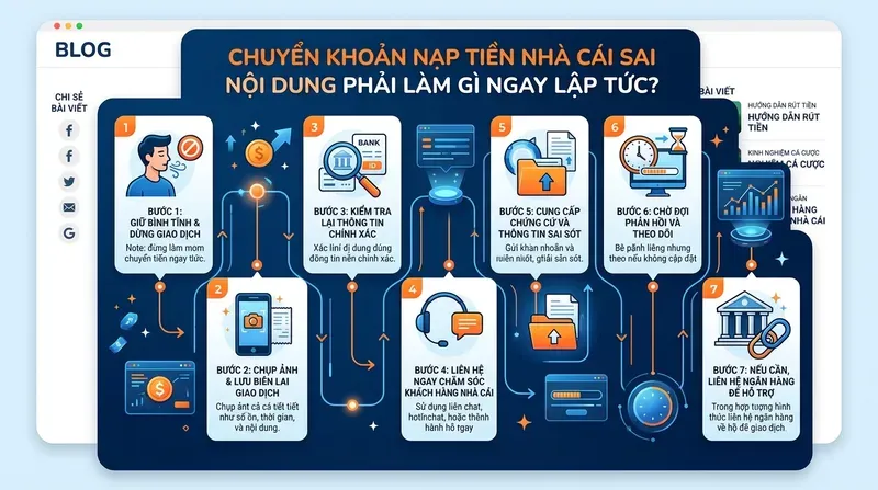 Chuyển Khoản Nạp Tiền Nhà Cái Sai Nội Dung Phải Làm Gì Ngay Lập Tức?