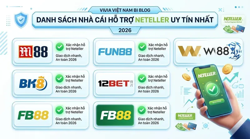 Danh Sách Nhà Cái Hỗ Trợ Neteller Uy Tín Nhất Hiện Nay