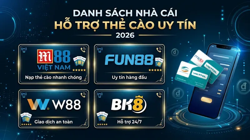 Vin88 3 Danh Sách Nhà Cái Hỗ Trợ Thẻ Cào Điện Thoại Uy Tín Nhất