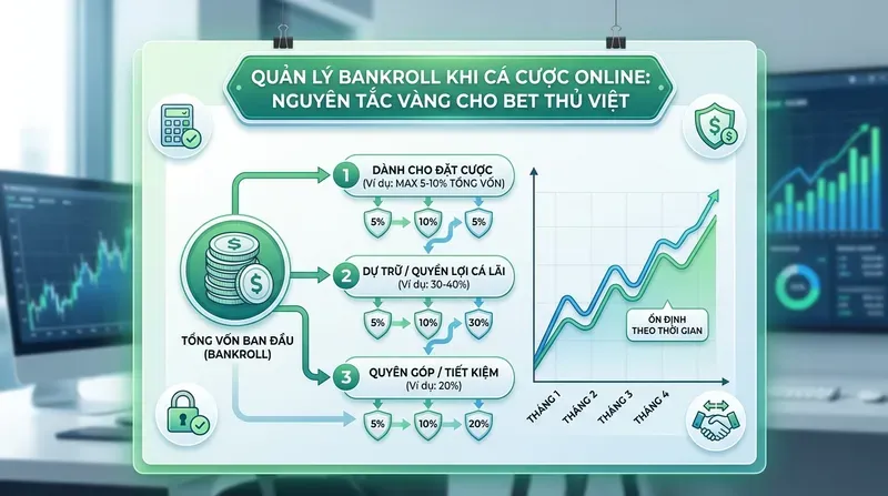 Quản Lý Bankroll Khi Cá Cược Online: Nguyên Tắc Vàng Cho Bet Thủ Việt