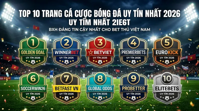 10+ Trang Cá Cược Bóng Đá Uy Tín Nhất Tại Việt Nam 9 Top 10 Trang Cá Cược Bóng Đá Uy Tín Nhất Hiện Nay