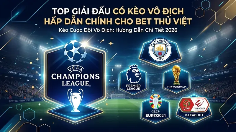 Kèo Cược Đội Vô Địch: Hướng Dẫn Chi Tiết 3 Top Giải Đấu Có Kèo Vô Địch Hấp Dẫn Nhất Cho Bet Thủ Việt