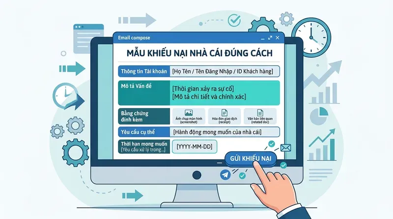 Bước 3: Cách Gửi Khiếu Nại Đúng Cách Để Nhà Cái Xử Lý Sớm