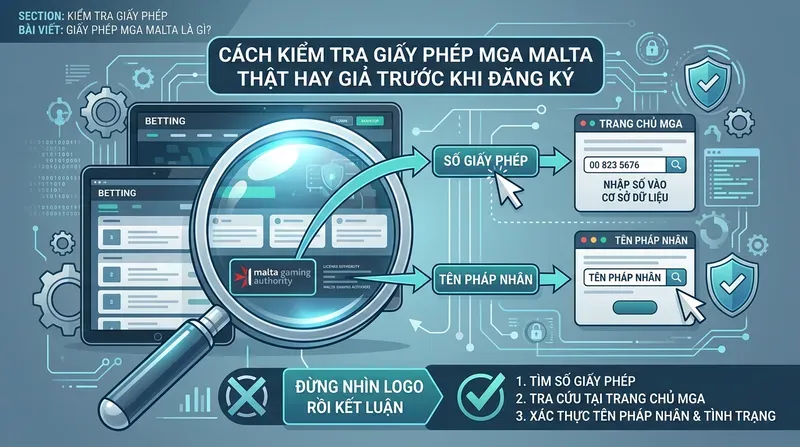 Cách kiểm tra giấy phép MGA Malta thật hay giả trước khi đăng ký