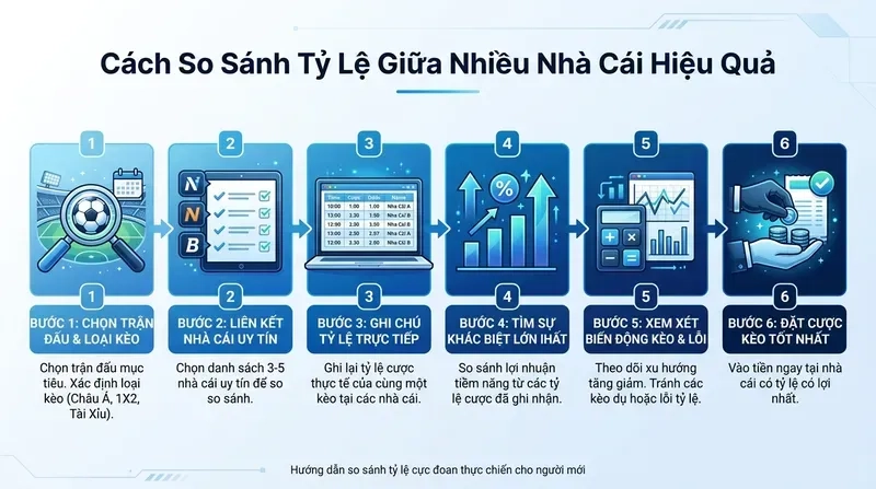 Cách So Sánh Tỷ Lệ Giữa Nhiều Nhà Cái Theo Từng Bước