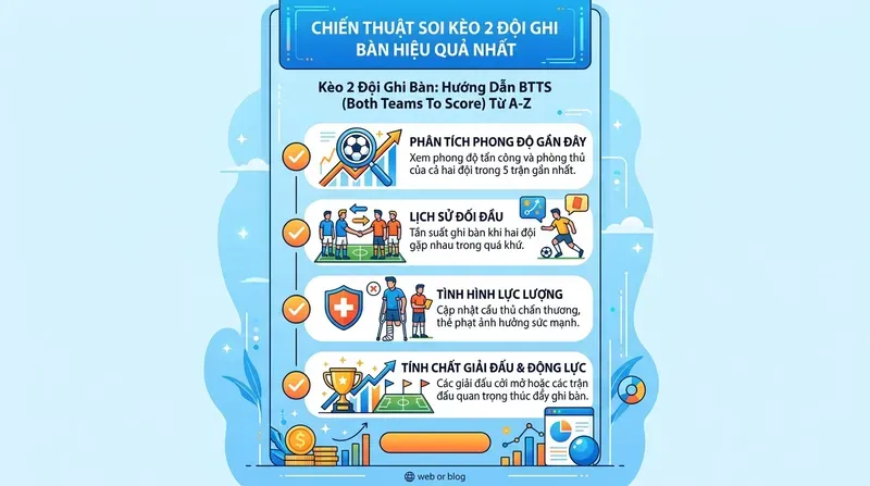 Kèo 2 Đội Ghi Bàn: Hướng Dẫn BTTS Từ A-Z 4 Chiến Thuật Soi Kèo 2 Đội Ghi Bàn Hiệu Quả Nhất