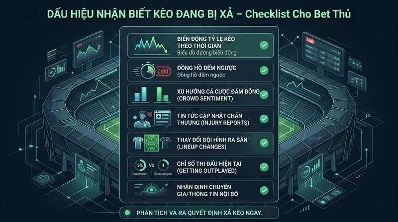Dấu Hiệu Nhận Biết Kèo Đang Bị Xả – Checklist Cho Bet Thủ