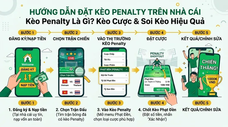 Hướng Dẫn Đặt Kèo Penalty Từng Bước Trên Nhà Cái
