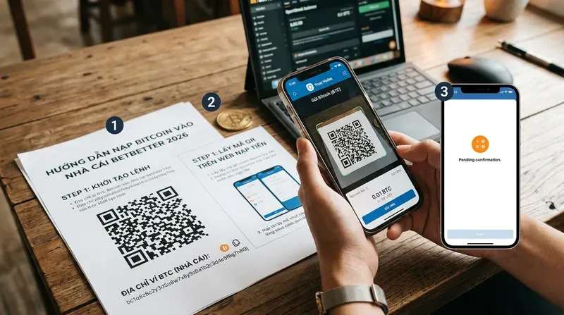 Hướng dẫn nạp tiền bằng Bitcoin vào nhà cái từng bước chi tiết