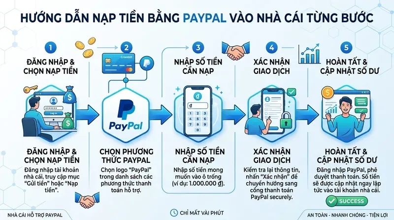 Betway 4 Hướng Dẫn Nạp Tiền Bằng PayPal Vào Nhà Cái Từng Bước